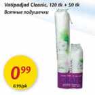 Allahindlus - Vatipadjad Cleanic, 120 tk + 50 tk