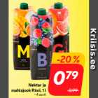 Nektar ja
mahlajook Rimi, 1 l
