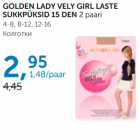 GOLDEN LADY VELY GIRL LASTE SUKKPÜKSID 15 DEN 2 paari