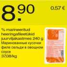 Allahindlus - Marineeritud heeringafileetükid juurviljakastmes