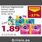 Libresse hügieeniside normal, super,natural normal
16 tk / 20 tk