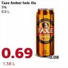 Магазин:Comarket,Скидка:Пиво Faxe Amber 5% 0,5 L