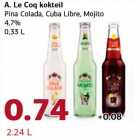 A. Le Coq kokteil Pina Colada, Cuba Libre, Mojito 4,7% 0,33 L
