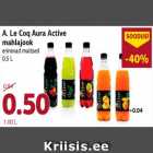 Allahindlus - A. Le Coq Aura Active mahlajook erinevad maitsed
0,5 L