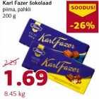 Шоколад Karl Fazer молочный, с орехами 200г