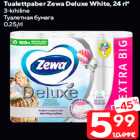 Allahindlus - Tualettpaber Zewa Deluxe White, 24 rl*


