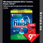 Allahindlus - Nõudepesutabletid All in 1 Lemon,
Finish, 90 tk**
