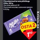 Allahindlus - Piimašokolaad tervete pähklitega
Milka, 100 g

