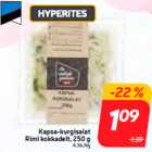 Магазин:Hüper Rimi,Скидка:Салат из капусты и огурцов
Rimi, 250 г