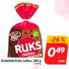 Магазин:Hüper Rimi, Rimi, Mini Rimi,Скидка:Ржаной хлеб Ruks, Leibur, 380 г