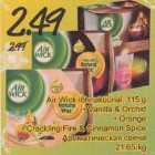 Air, Wick lõhnaküünal,115 g .Vanilla & Оrсhid .Оrаngе . Crackling Firе & Сinnаmоn Spice 