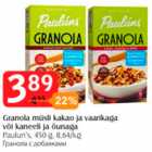 Allahindlus - Granola müsli kakao ja vaarikaga või kaneeli ja õunaga