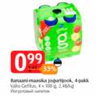 Banaani-maasika jogurtijook, 4-pakk