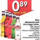 Allahindlus - Muu alkohoolne jook Viru Valge Cooler, 5%, 27,5 сl .roosa greibi . аrbuusi-rabarbеri-õunа
.jõhvika .Citrus lce .kollase ploomi