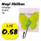 Nagi Liblikas iminapaga (4 värvi) 1tk