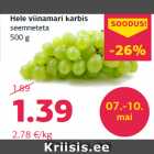 Hele viinamari karbis