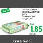 HUGGIES ALOE
BEEBISALVRÄTID
64TK