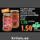 FILIPPO BERIO
PESTO 190G
tomatite ja ricotta
juustuga, terava tšilliga