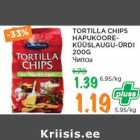 TORTILLA CHIPS
HAPUKOOREKÜÜSLAUGU-
ÜRDI
200G