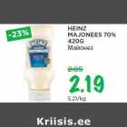 HEINZ
MAJONEES 70%
420G