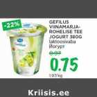 GEFILUS
VIINAMARJAROHELISE
TEE
JOGURT 380G
laktoosivaba