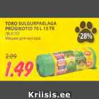 TORO SULGURPAELAGA
PRÜGIKOTID 70 L 15 TK