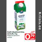 Allahindlus - Keefir täispiimast Alma,
3,8-4,2%, 1 kg
