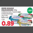 CREME BONJOUR VÕILEIVAMÄÄRE 200g maitsestamata, hapukurgiga,maitserohelisega