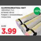 ALUMINIUMKATTEGA MATT 180x50x0,7cm erinevad värvid 