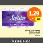 Softstar tualettpaber, 3-kihiline, 8 rulli