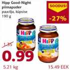 Allahindlus - Hipp Good-Night piimapuder puuvilja, küpsise 190 g
