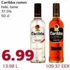 Caribba rumm hele, tume 37,5% 50 cl