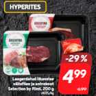 Allahindlus - Laagerdatud lihaveise
välisfilee ja antrekoot
Selection by Rimi, 200 g