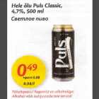 Alkohol - Hele õlu Puls Classic,4,7%,500 ml