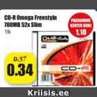 Магазин:Grossi,Скидка:CD-R Omega Freestyle  700MB 52xSlim 1 шт