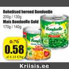 Allahindlus - Rohelised herned Bonduelle 200g/130g; Mais Bonduelle Gold 170g/140g