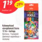 Kolmnurksed värvipliiatsid Osiris 12 tk + teritaja