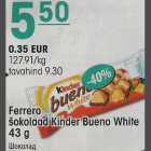 Ferrero šokolaad Kinder Bueno White