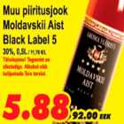 Allahindlus - Muu piiritusjook Moldavskii Aist Black Label 5