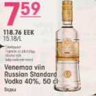 Alkohol - Venemaa viin Russian Standard Vidka