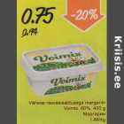 Vähese rasvasisaldusega margariin Voimix,60%, 400 g