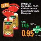 PANZANI MAKARON 500G Chifferini sarveke,Penne Rigate toruke