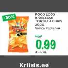 POCO LOCO BARBECUE TORTILLA CHIPS 200G