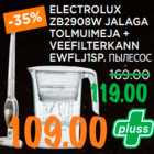 Allahindlus - ELECTROLUX ZB2908W JALAGA TOLMUIMEJA + VEEFILTERKANN EWFLJ1SP