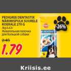 PEDIGREE DENTASTIX
NÄRIMISPULK SUURELE
KOERALE 270 G