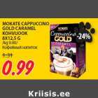 MOKATE CAPPUCCINO
GOLD CARAMEL
KOHVIJOOK
8X12,5 G