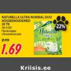 NATURELLA ULTRA NORMAL DUO
HÜGIEENISIDEMED
20 TK