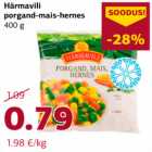 Allahindlus - Härmavili
porgand-mais-hernes
400 g