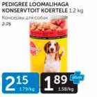 Allahindlus - PEDIGREE LOOMALIHAGA KONSERVTOIT KOERTELE 1,2 kg