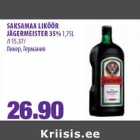 Allahindlus - SAKSAMAA LIKÖÖR
JÄGERMEISTER 35% 1,75L